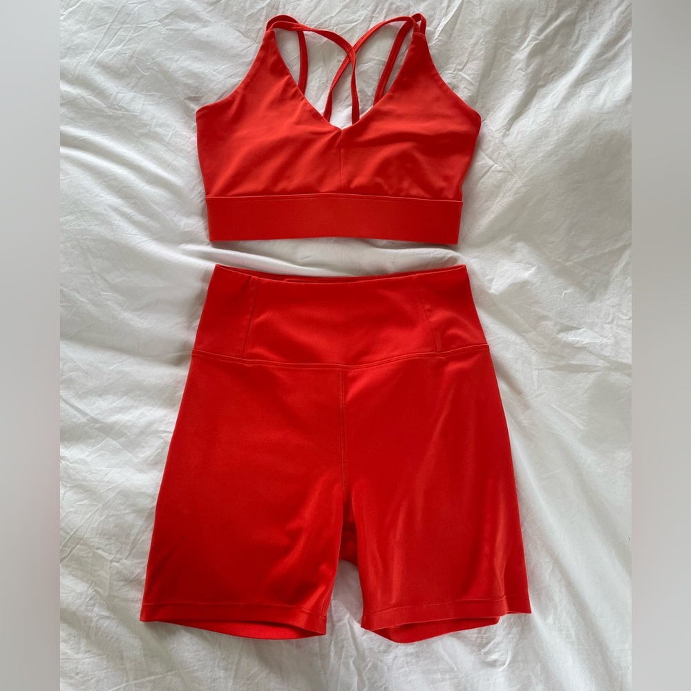 Girlfriend Collective Red Workout Set